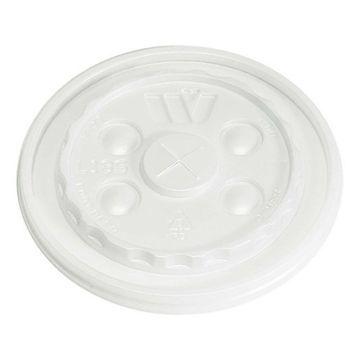 Wincup 12-24 oz. Straw Slot Flat Lids - Translucent