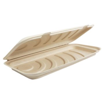 World Centric Eco-Friendly Compostable Flatbread Pizza Box 13.5" x 6.5" x 1.25" - 200 Count