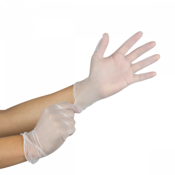 Karat Vinyl Powder-Free Gloves - Clear