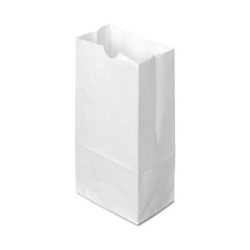 White 4 lb. Waxed Self Opening Bag - 1000 Count