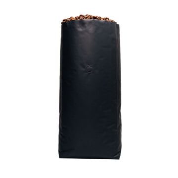 5 lb. Matte Black Side Gusseted Bag With Valve - 250 Count