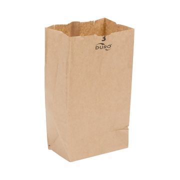 Duro 3 lb. Kraft Paper Grocery Bag - 500 Count