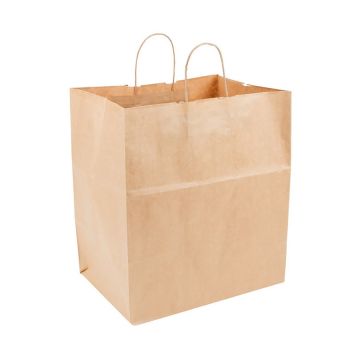 Duro Super Royal 14" x 10" x 15.75" Kraft Paper Shopping Bag - 200 Count