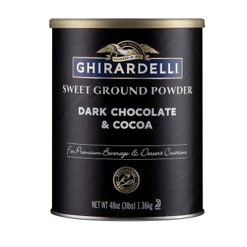 Ghirardelli Sweet Ground Dark Chocolate Powder - 3 lb. Can