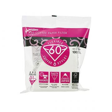 Hario V60 01 White Paper Filters - 100 Count