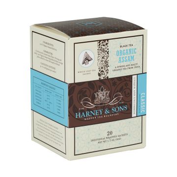 Harney & Sons Organic Assam Black Tea Sachets - 20 Count Box