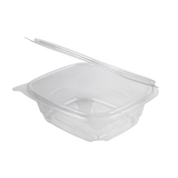 Karat 12 oz. PET Plastic Hinged Deli Container - 200 Count