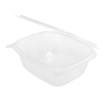 Karat 32 oz. Clear PET Plastic Hinged Deli Container - 200 Count