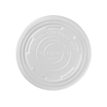 Karat Earth Compostable Eco-Friendly Flat Lid For 12-16 oz. & 24-32oz. Hot/Cold Paper Food Container