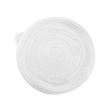 Karat PP Plastic Flat Lids For 12 oz. Hot/Cold Paper Food Container - 1000 Count