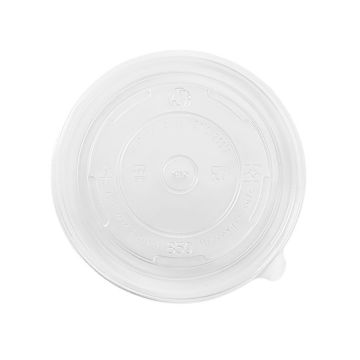 Karat PP Plastic Flat Lids For 24-32 oz. Hot/Cold Paper Food Container - 600 Count