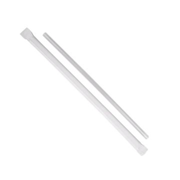 Karat 7.75" Jumbo Clear Plastic Straws, Paper Wrapped - 500 Count