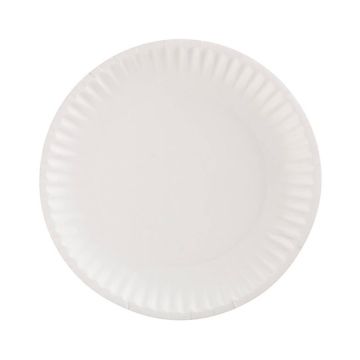 9" White Coated Paper Plate - 10/1000 Count