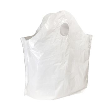 White Sinewave 21" x 18.5" x 10.5" Carry Out Bags  - 500 Count