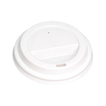 UniCup 8 oz. White Travel Hot Lids (80mm)