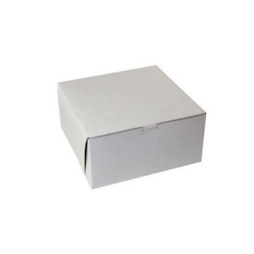 BOXit 5.5" x 4" x 2.88" White One Piece Lock Corner Bakery Box - 250 Count