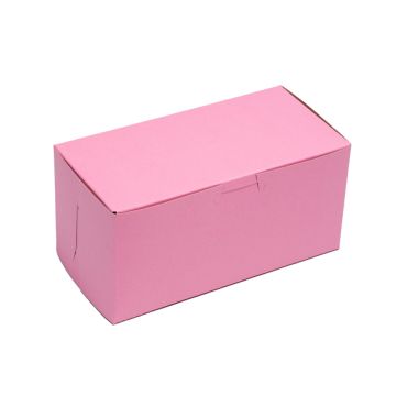 BOXit 8" x 4" x 4" Strawberry One Piece Lock Corner Bakery Box - 200 Count