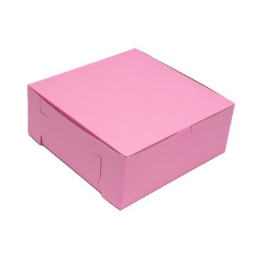 BOXit 12" x 12" x 6" Strawberry One Piece Lock Corner Bakery Box - 50 Count