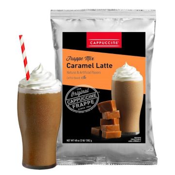 Cappuccine Caramel Latte - Coffee Frappe Mix - 3 lb. Bag