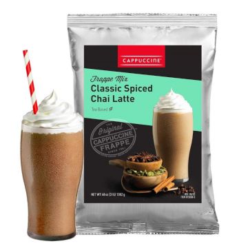 Cappuccine Classic Spiced Chai Latte - Tea Frappe Mix - 3 lb. Bag