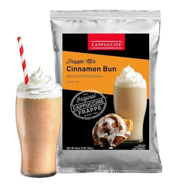 Cappuccine Cinnamon Bun - Coffee-Free Frappe Mix - 3 lb. Bag