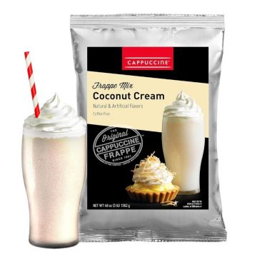 Cappuccine Coconut Cream - Coffee-Free Frappe Mix - 3 lb. Bag