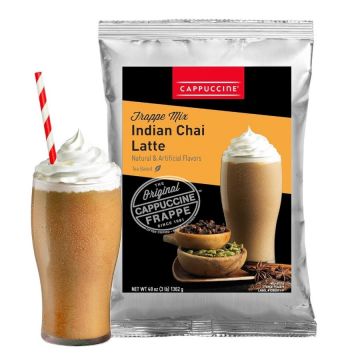 Cappuccine Indian Chai Latte - Tea Frappe Mix - 3 lb. Bag