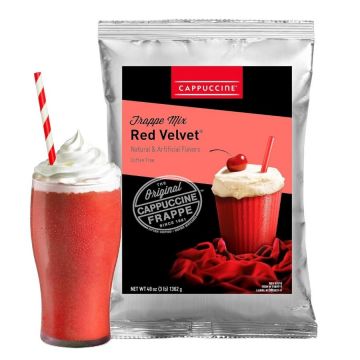 Cappuccine Red Velvet - Coffee-Free Frappe Mix - 3 lb. Bag