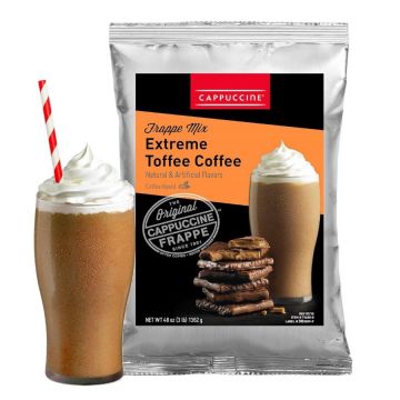 Cappuccine Extreme Toffee Coffee - Coffee Frappe Mix - 3 lb. Bag