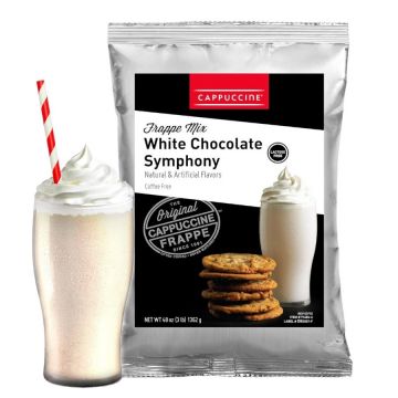 Cappuccine White Chocolate Symphony - Coffee-Free Frappe Mix - 3 lb. Bag