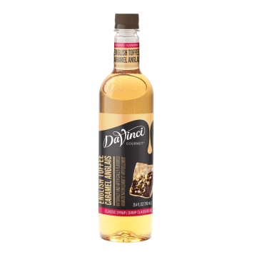 DaVinci Gourmet Classic English Toffee Syrup (750ml) - Plastic Bottle