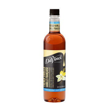 DaVinci Gourmet Sugar Free French Vanilla Syrup (750ml) - Plastic Bottle