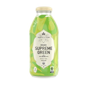 Harney & Sons Organic Supreme Unsweet Green Iced Tea - 12/16 oz. Case