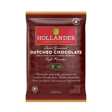 Hollander Sweet Ground Dutched Chocolate Cafe Powder - 2.5 lb. Bag