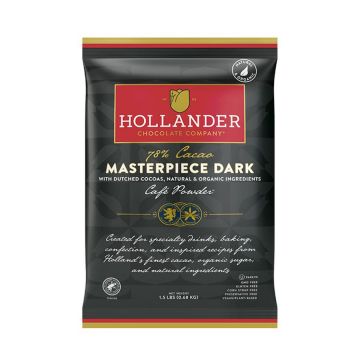 Hollander Masterpiece Dark Chocolate Cafe Powder - 1.5 lb. Bag