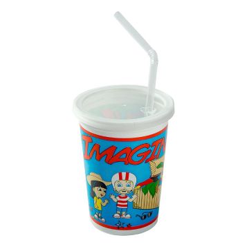 Kids 12 oz. Imagination Theme Cup, Lid, & Straw Combo