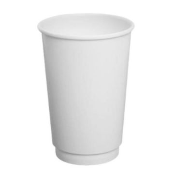 IMEX Vision 20 oz. White Double Walled Paper Hot Cups (90mm)