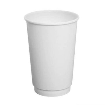 Unicup 16 oz. White Double Walled Paper Hot Cups (90mm)