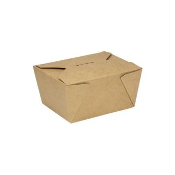 Karat 30 fl oz Fold-To-Go Box #1 - Kraft - 450 Count