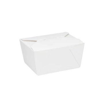 Karat 30 fl oz Fold-To-Go Box #1 - White - 450 Count