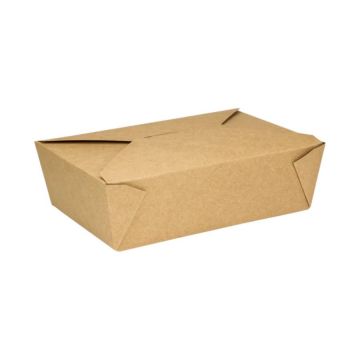 Karat 76 fl oz Fold-To-Go Box #3 - Kraft - 200 Count