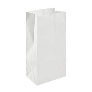 Karat 8 lb. White Paper Grocery Bag - 500 Count