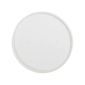 Karat White Paper Lid For 6-10 oz. Paper Food Container & 8-16 oz. Gourmet Container - 1000 Count