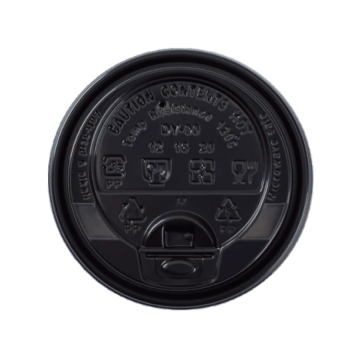 Karat 10-24 oz. Black Enclosure Travel Hot Lids (90mm)