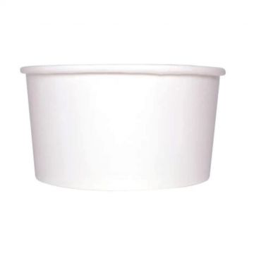 Karat 24 oz. White Double Poly Coated Hot/Cold Paper Food Container - 600 Count