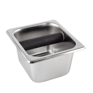 Rattleware Basic Stainless Steel Knock Box - 6" x 5.5" x 4"