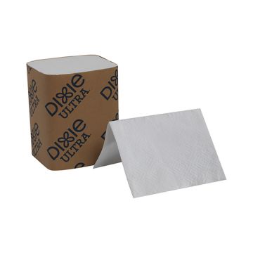 6.5" x 10" White 1-Ply Embossed Interfolded Dispenser Napkin - 6000 Count