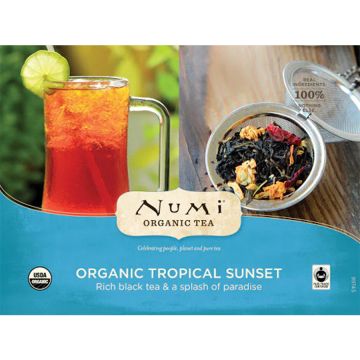 Numi Organic Tropical Sunset  Foodservice Black Iced Tea Pouches - 24 Count Box