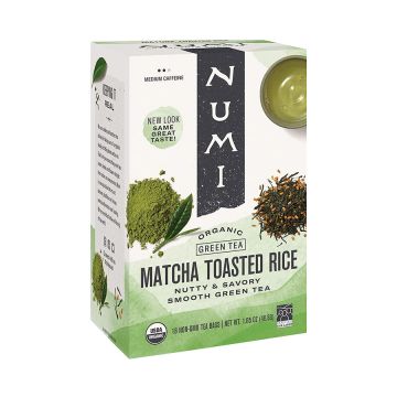 Numi Organic Matcha Toasted Rice Green Tea Bags - 18 Count Box