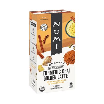 Numi Organic Turmeric Chai Golden Latte Herbal Tea Pouches - Loose Powder - 24 Servings